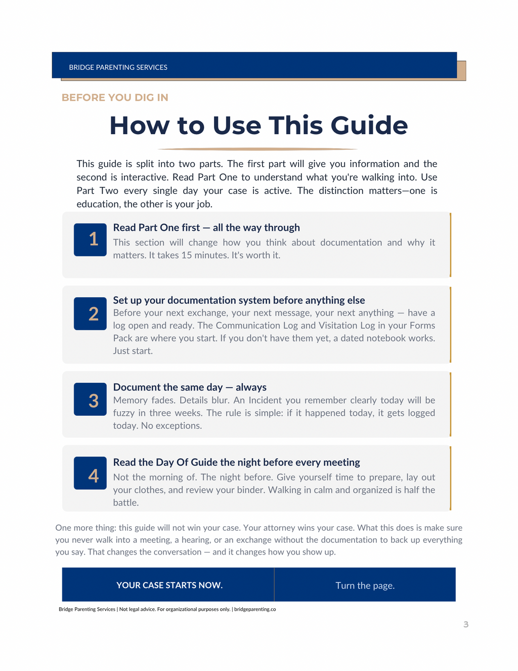 Custody Preparation Guide for Fathers — The Bridge Method