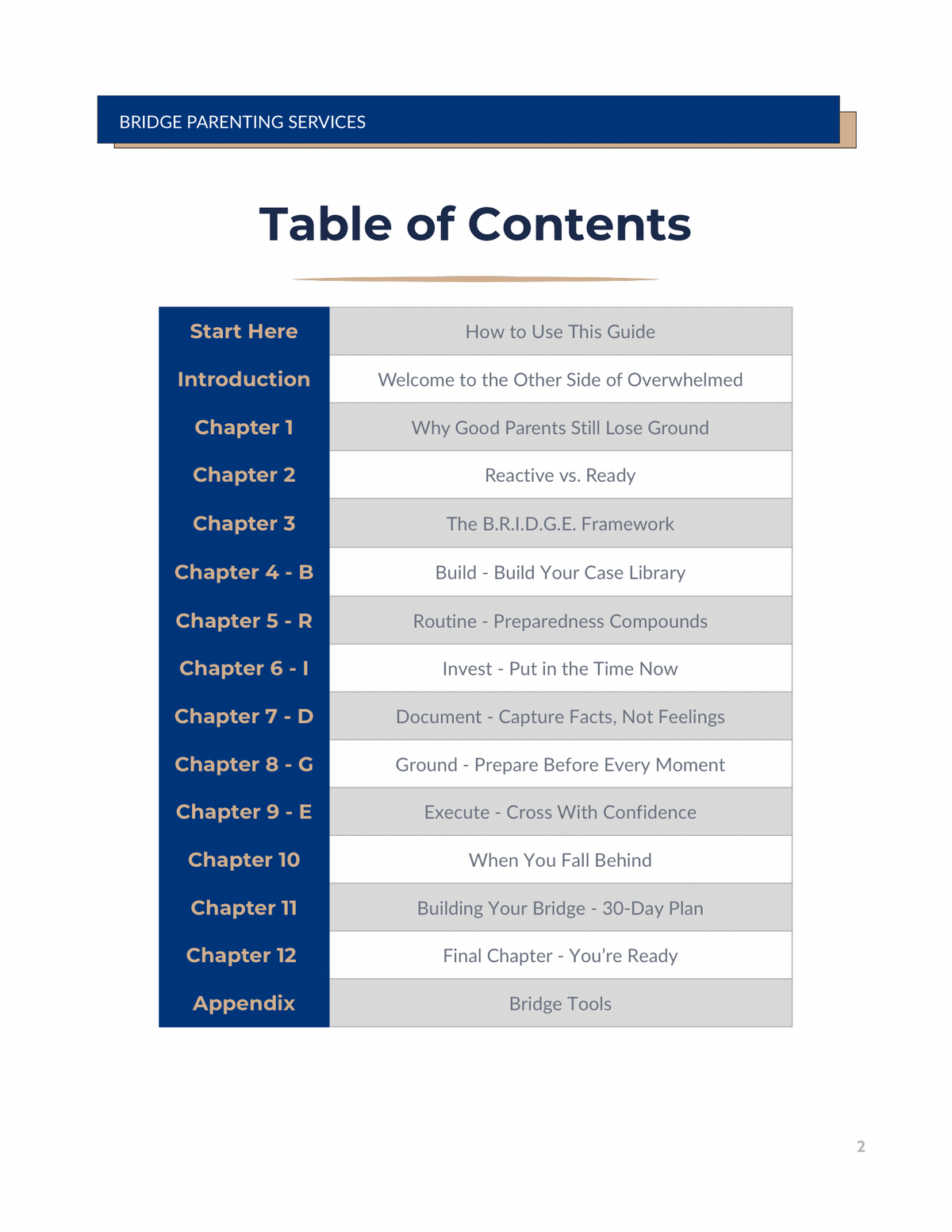 Custody Preparation Guide for Fathers — The Bridge Method