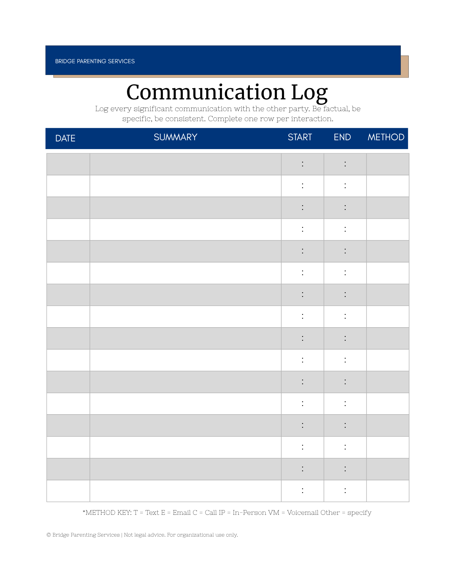 Communication Log