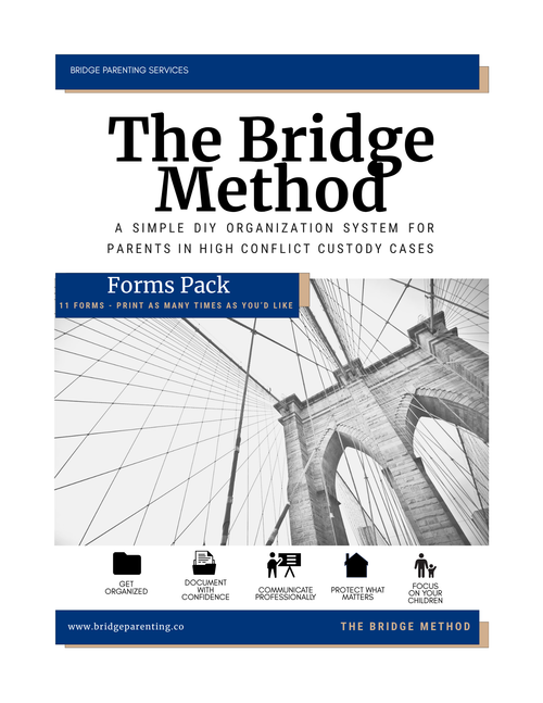 Custody Documentation Forms for Fathers | The Bridge Method Forms Pack — Bridge Parenting Services